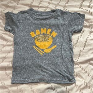 Gray and Yellow Ramen Graphic Short Sleeve Tee